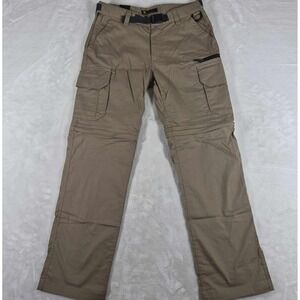 BC Clothing Convertible Cargo Pants Men's Small Beige 32" Outdoor Hiking NWT